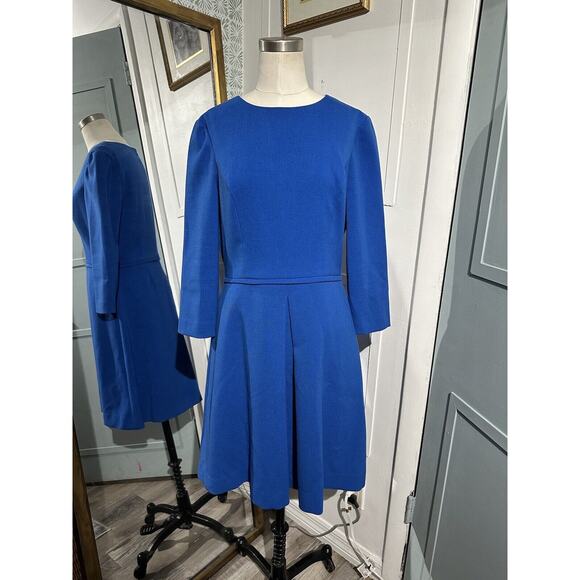 Eliza J Royal Cobalt Blue Fit & Flare Dress Size 8 - Picture 6 of 9